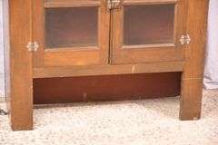 Early pine 2 door bookcase/cabinet top; 18308-010