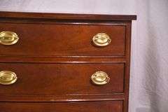 Thomasville mahogany bowfront 4 drawer bedside chest; 55-12188