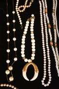 Group of vintage faux pearl necklaces and bracelets; 74-12881F