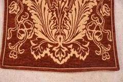 Narrow red and gold hanging tapestry with gold hanging bar; 18305-002