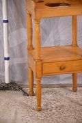 Early two-tier washstand with drawer; 18304-008