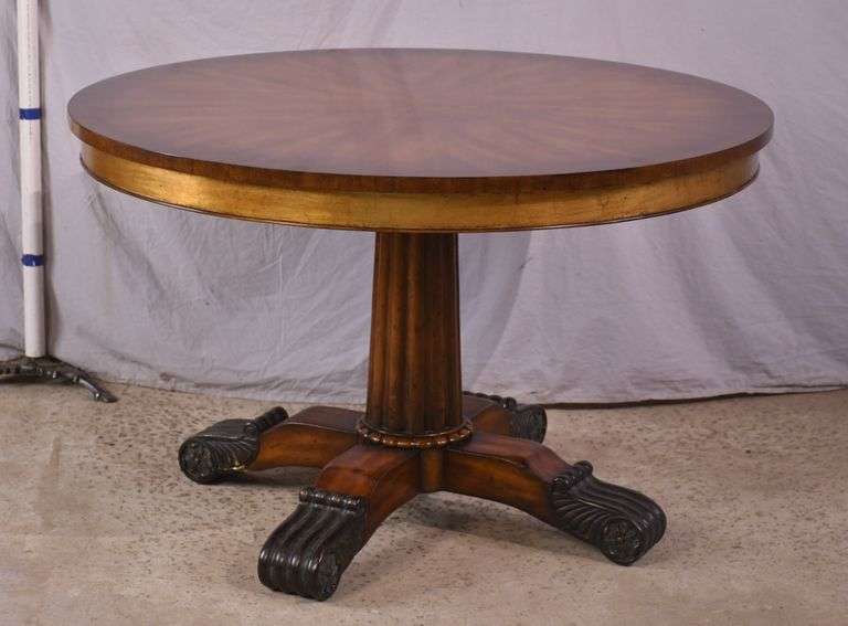 Theodore Alexander round single pedestal breakfast/center table with ...
