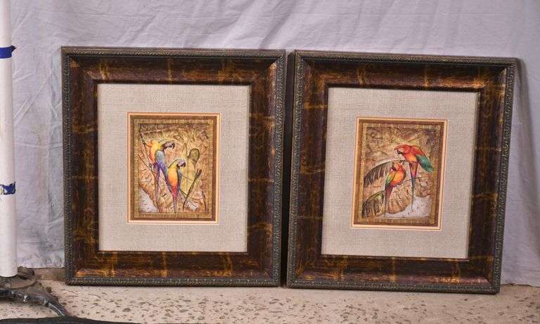 Pair of macaw prints by Steve Butler; 975-1863