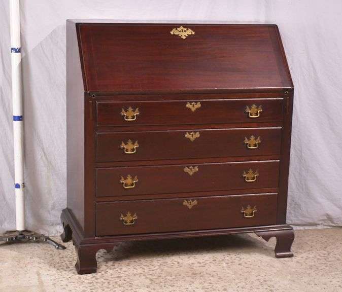 Paine Furniture Co. mahogany slant-front desk; 68-7154