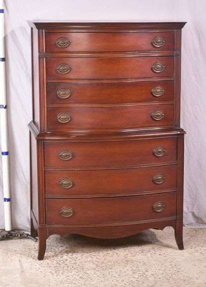 Mahogany chest on chest; 68-7328A