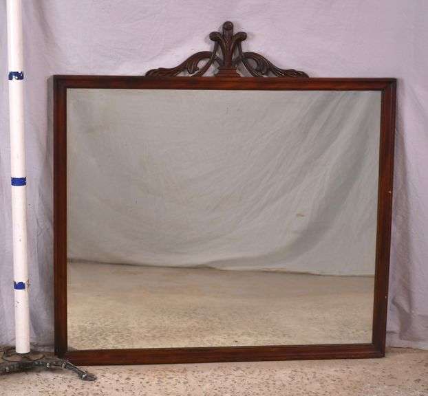 Dresser mirror with mahogany frame; 68-7238C