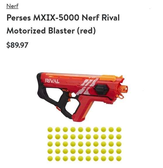 Team Red Rival Nerf Perses MXIX-5000 Team Red Rival Gun - Lexington Online Auction