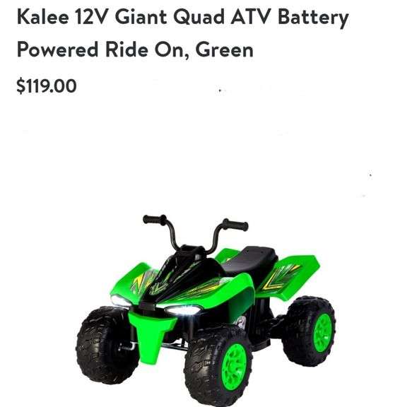 NEW Kalee 12V Giant Quad ATV Battery Powered Ride On Lexington Online