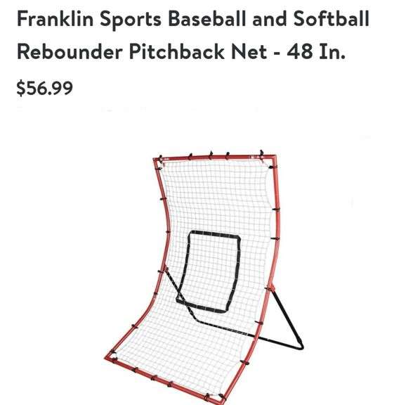 Franklin Sports Baseball/Softball Rebounder Pitchback net 48