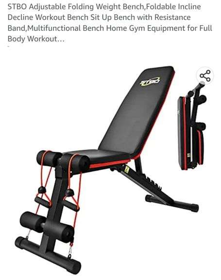 thumbnail image 2 of ULTIMAX Sit Up Bench Gym Exercise Adjustable Workout Bench Fitness... 2 of 14