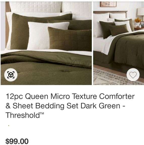 Threshold QUEEN Micro Texture Comforter & Sheet Set Lexington Online