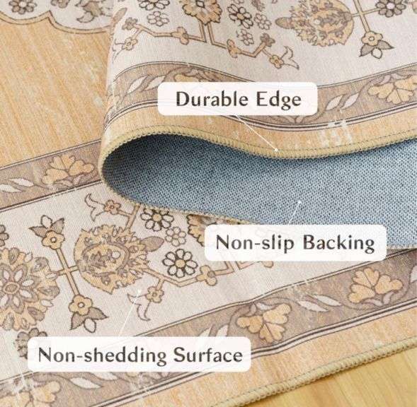 IKALIFE UltraThin Washable Vintage Area Rug 8'x 10' for Living Room