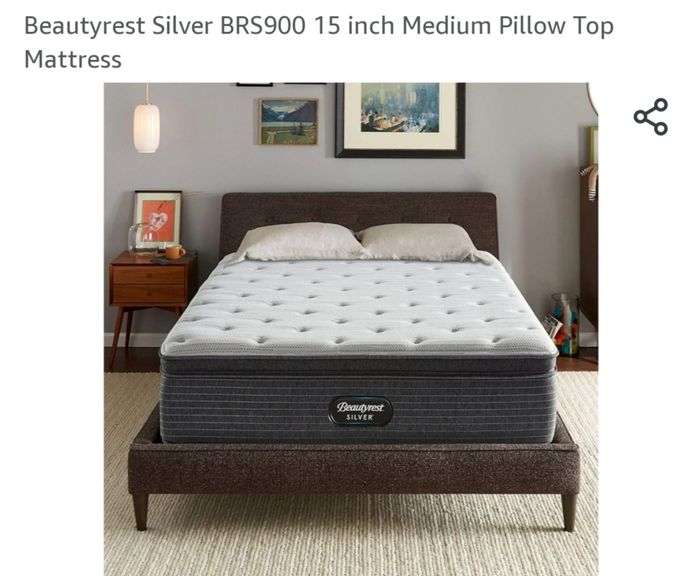 Beautyrest Silver BRS900 15 inch Medium Pillow Top Mattress Queen Size