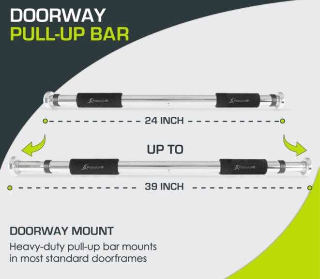 ProsourceFit MultiGrip ChinUp and PullUp Bar Heavy Duty Doorway