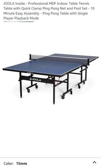 JOOLA Inside - Professional MDF Indoor Table Tennis Table with Quick ...