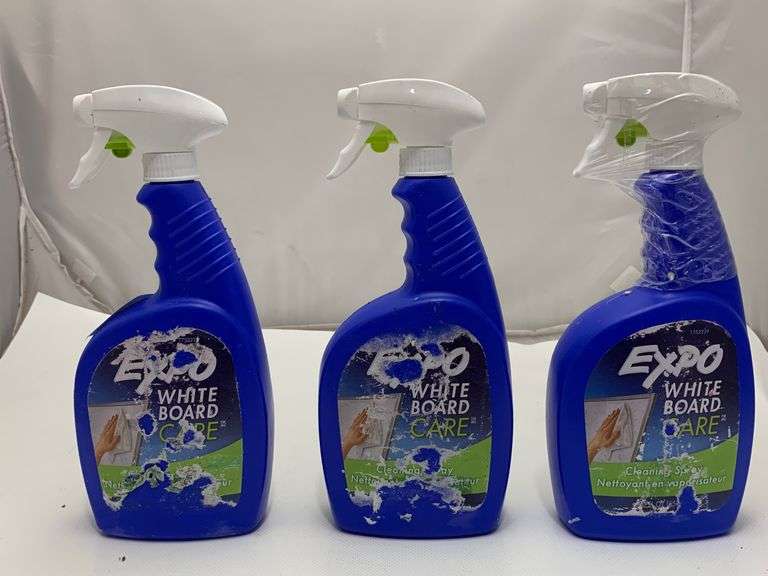 3 Bottles of EXPO Dry Erase Whiteboard Cleaning Spray, 22 oz Lexington Online Auction