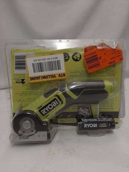 RYOBI USB Lithium Power Cutter Kit with 2.0 Ah USB Lithium Battery and ...