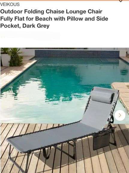 Veikous Outdoor Folding Chaise Lounge Chair