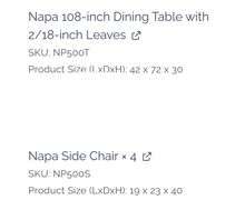 Napa 7-Piece Dining Set
(Table, 2 Upholstered & 4 Side Chairs)