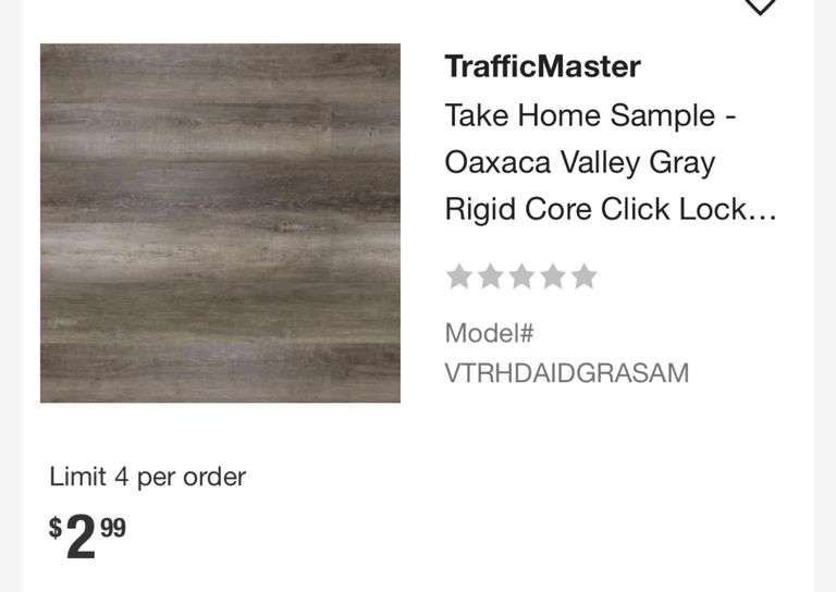 11 Boxes of Traffic Master Oaxaca Valley rigid core Vinyl Plank Flooring
