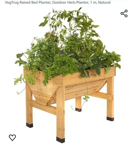 VegTrug 4-Pocket Balcony Planter - Rail Garden Box With Moisture Control In Lime Green