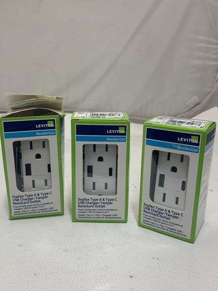 thumbnail interactive-video image 1 of Leviton T5633-E 5.1A USB Type A/Type-C Wall Outlet Charger With 15A 1 of 14