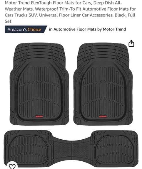Motor Trend DualFlex Beige Floor Mats for Cars & Cargo Mat