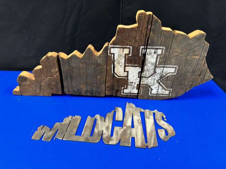 Kentucky (UK) State Carvings wood/metal