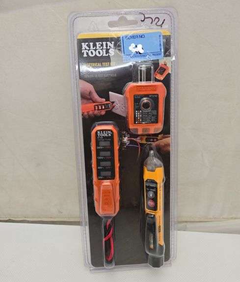 Klein Tools 80077 Voltage Tester Kit with Electronic AC/DC Voltage Tester, GFCI Outlet Tester and Non-Contact Voltage Tester Pen, 3-Piece
