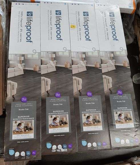 12 Boxes Of Life proof Brooks Oak 12 MIL x 8.7 in. W x 48 in. L Click Lock Waterproof Luxury Vinyl Plank Flooring (20.1 sqft/case)