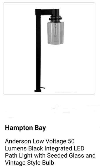 Hampton Bay Labelle Park LED Filament Pathway light