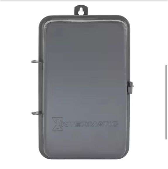 Intermatic T100 Series 40 Amp 24-Hour Outdoor Mechanical Timer with Double Pole Single Throw switching 240 VAC, Gray