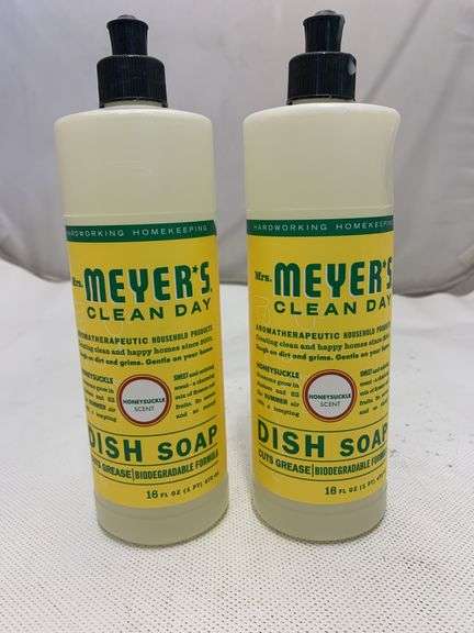 (2) Mrs Meyers 17423 16 Oz Honeysuckle Liquid Dish Soap