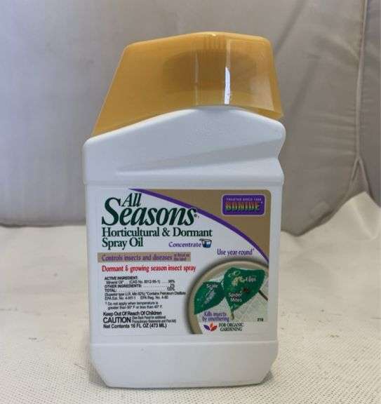 Bonide All Seasons Horticultural & Dormant Spray Oil, 16 oz Concentrate, Disease Prevention & Insect Killer for Organic Gardening