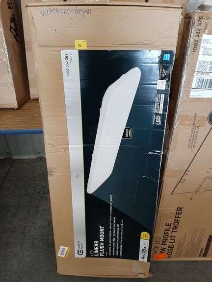Commercial Electric 49 in. x 18 in. Rectangular Light Fixture LED Flush Mount 5500 Lumens 4000K Bright White