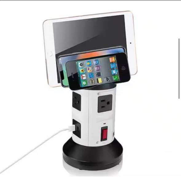 Bell + Howell 4-Outlets / 6 USB Spin Power - The Ultimate Smart Charging Station