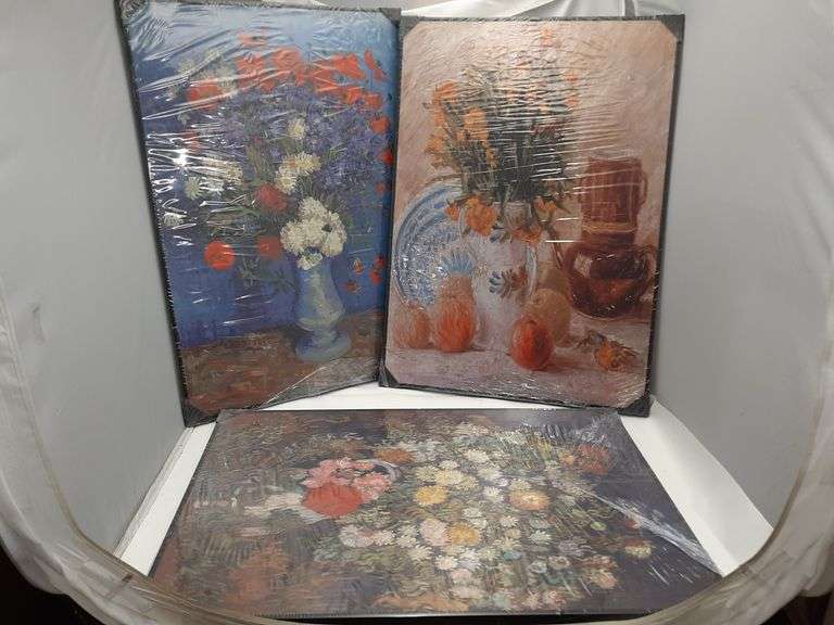 3pc Decorative Floral Wall Decor 27.5"x20"
