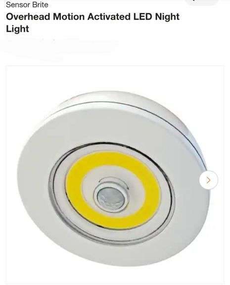 (2) Sensor Brite Overhead Motion Activated LED Night Lights