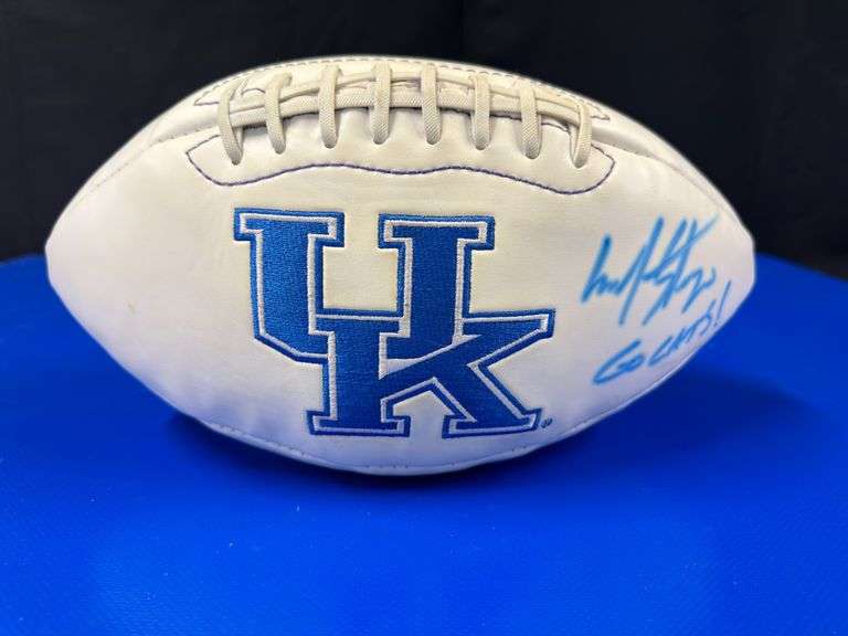 Mark Stoops Signed Football