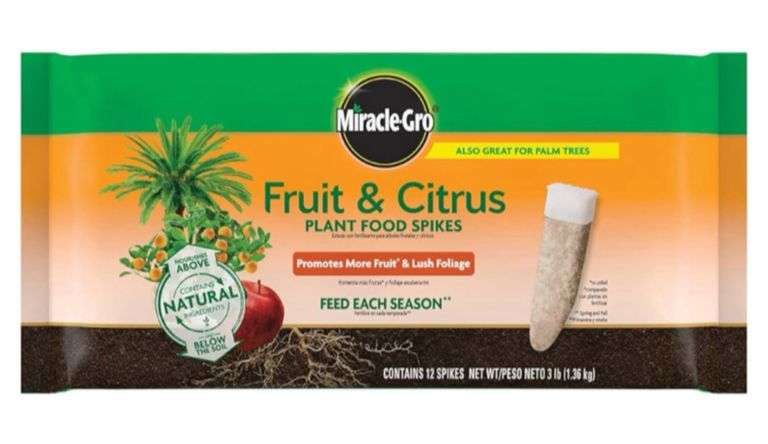 (2) Miracle-Gro Fruit & Citrus Plant Food Spikes 12 per Pack
