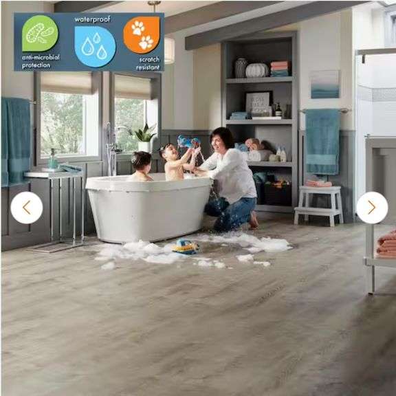 12 BOXES Of Lifeproof Sterling Oak 6 MIL x 8.7 in. W x 48 in. L Click Lock Waterproof Luxury Vinyl Plank Flooring (20.1 sqft/case)