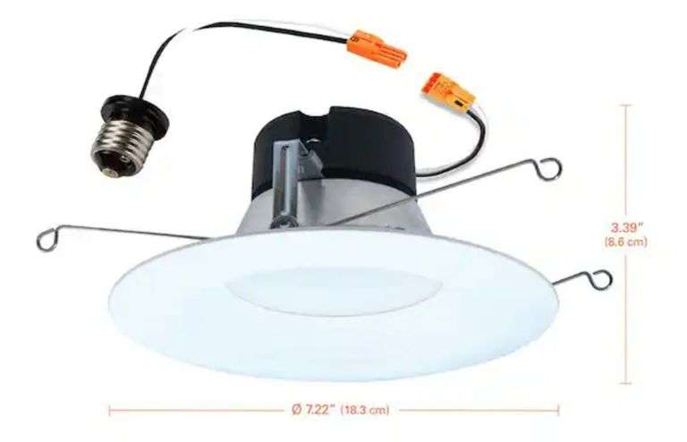 LT 5/6 in. LED Retrofit Module with Baffle Trim 5CCT 750lm