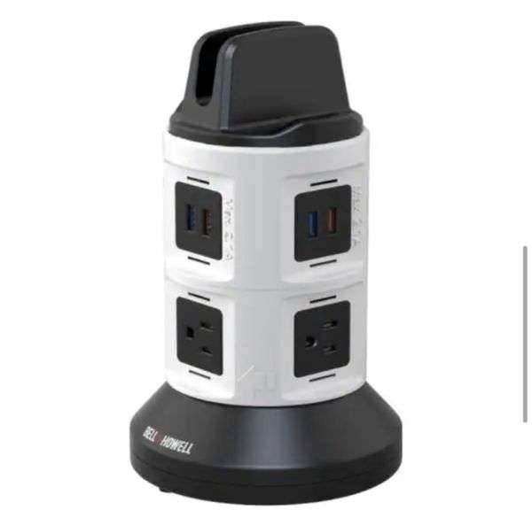 Bell + Howell 4-Outlets / 6 USB Spin Power - The Ultimate Smart Charging Station