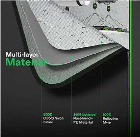 VIVOSUN S848 4x8 Grow Tent, 96"x48"x80" High Reflective Mylar with Observation Window and Floor Tray for Hydroponics Indoor Plant for VS4000/VSF4300