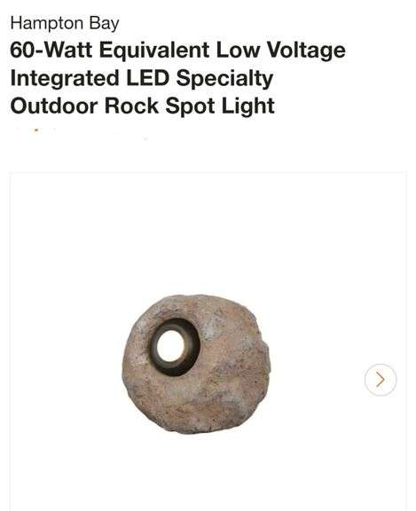 Hampton Bay 60-Watt Equivalent Low Voltage Integrated LED Specialty Outdoor Rock Spot Light