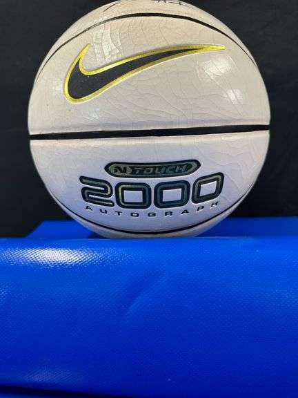 Derek Anderson signed ball/ ball has some dry rot cracking