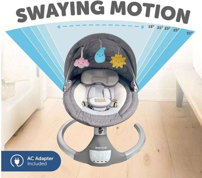 Nova Baby Swing for Newborns - Electric Motorized Infant Swing, Bluetooth Music, 10 Preset Melodies, Remote (2024 Model) - Jool Baby
