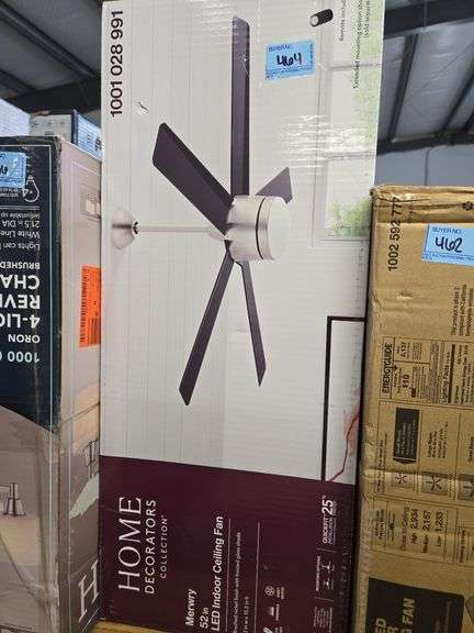 Merwry 52 in. Integrated LED Indoor Brushed Nickel Ceiling Fan with Light Kit and Remote Control