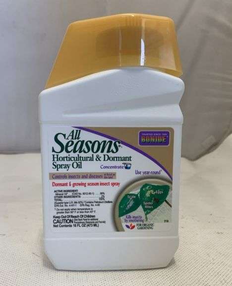Bonide All Seasons Horticultural & Dormant Spray Oil, 16 oz Concentrate, Disease Prevention & Insect Killer for Organic Gardening