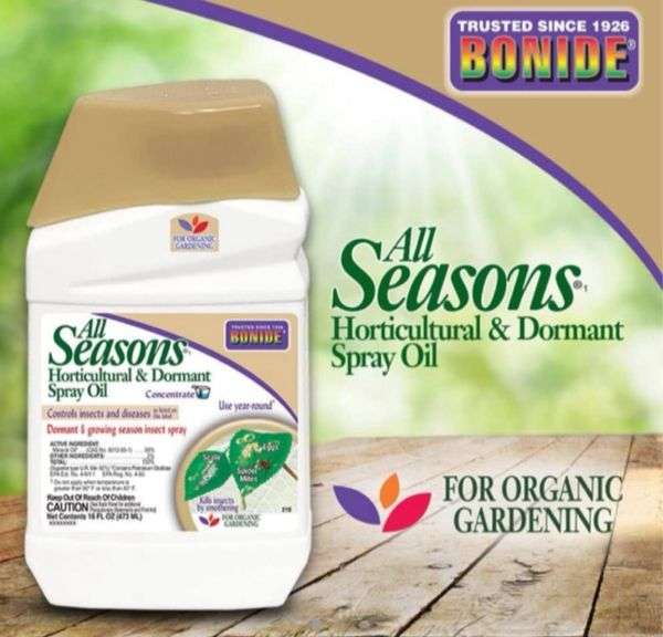 Bonide All Seasons Horticultural & Dormant Spray Oil, 16 oz Concentrate, Disease Prevention & Insect Killer for Organic Gardening